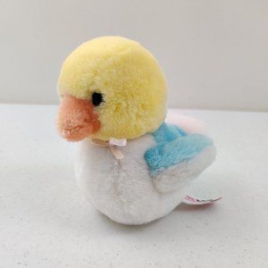 1985 Vintage Love Land Yellow  Pink Duck Stuffed Plush Animal Windsor Toys Chick